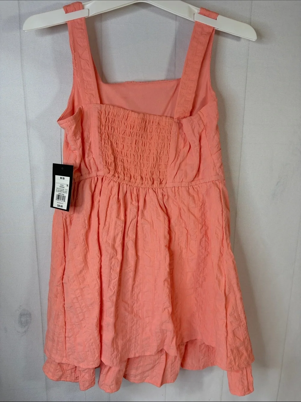 Art Class Coral Textured Sleeveless Summer Girls Dress Size 8 NWT